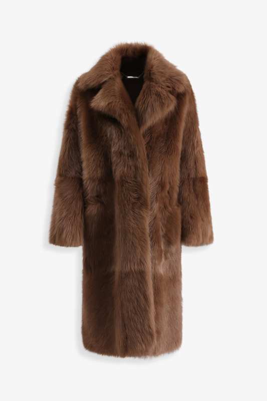 NOUR HAMMOUR Evita Plush Shearling Coat
