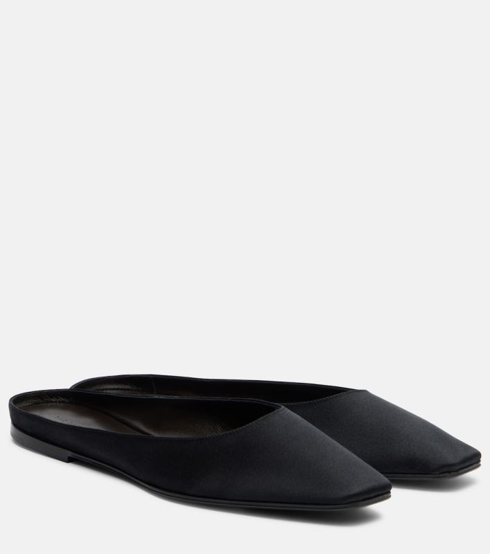 The Row June satin mules