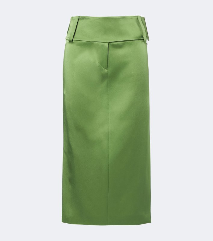 Sportmax Satin midi skirt