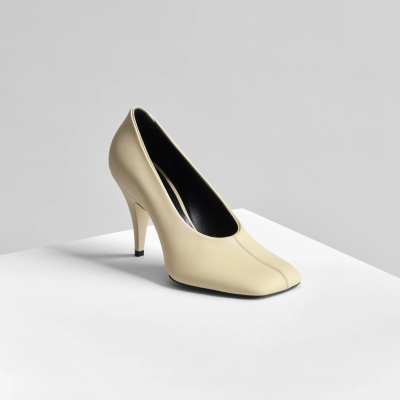 PHOEBE PHILO SOFT PUMP 90 in stucco leather