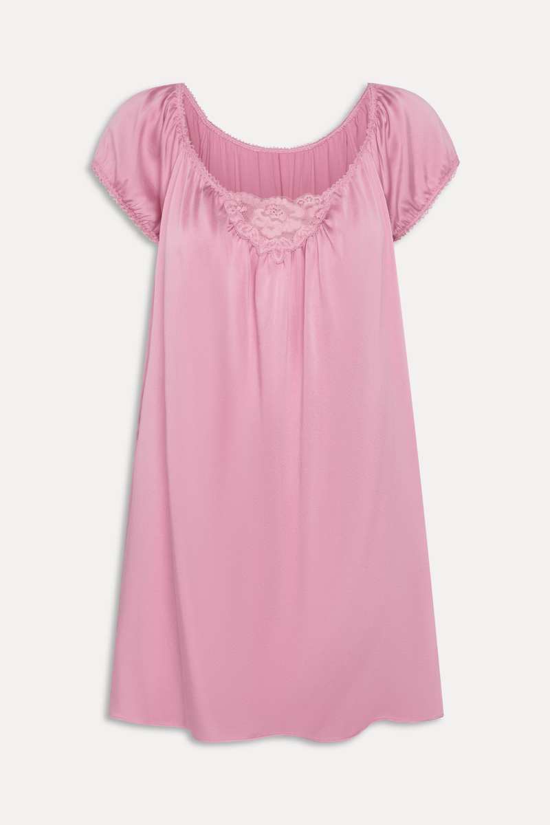 Frankies Bikinis Bo Silk Babydoll Dress