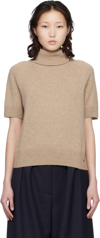 ANINE BING Taupe Jackson Turtleneck