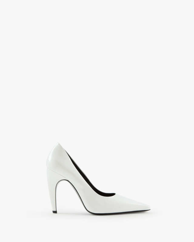 JUDE Fame Pump in White Brushed Leather
