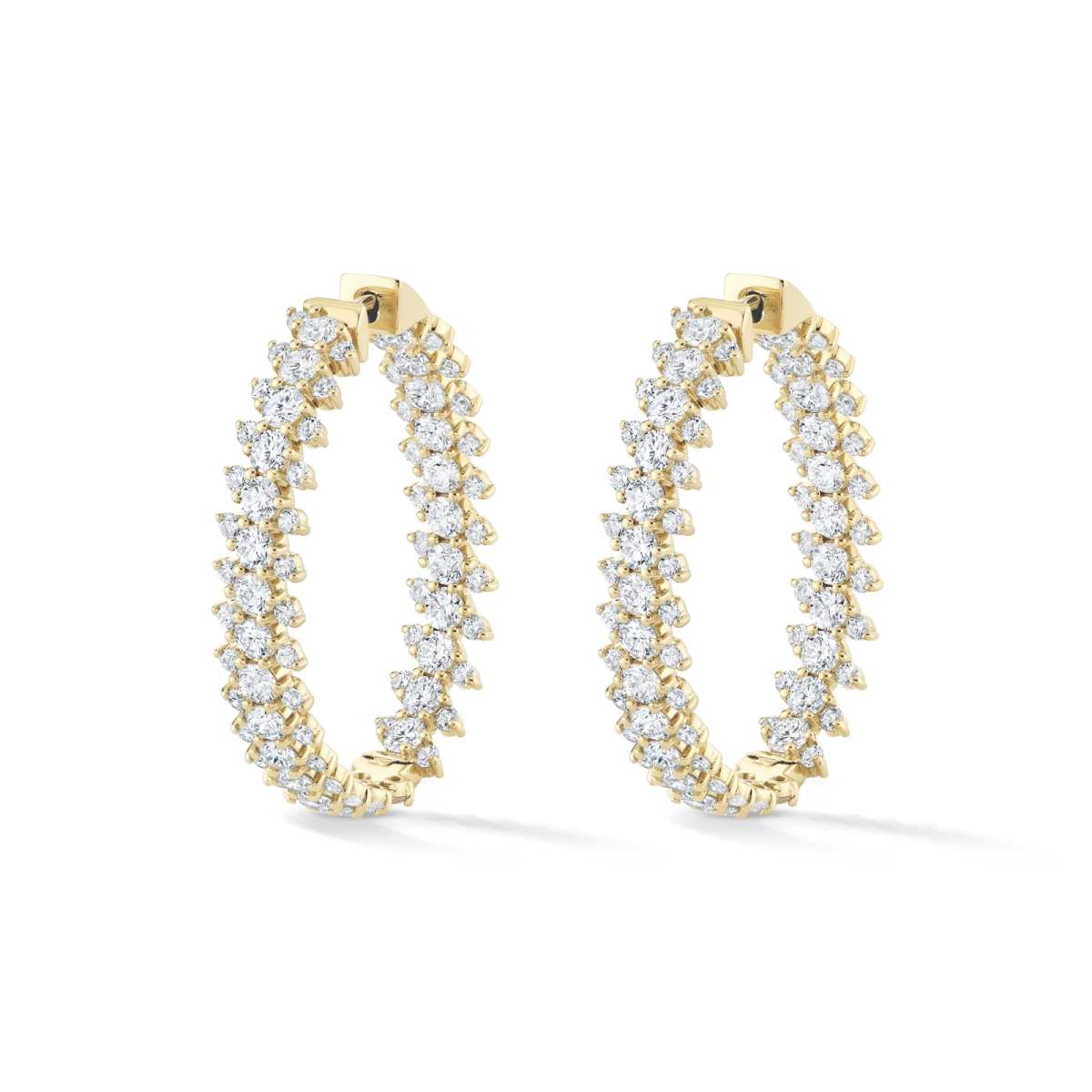 ISABEL Shifted Shaker Diamond Hoops
