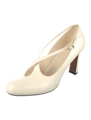 The Row Spencer Leather T-Strap Pumps
