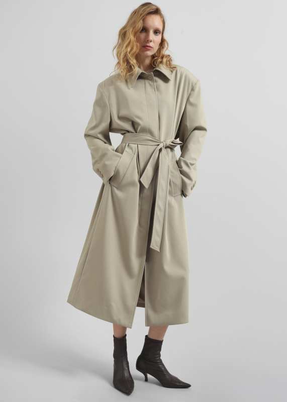 The Frankie Shop Indore Long Coat - Beige