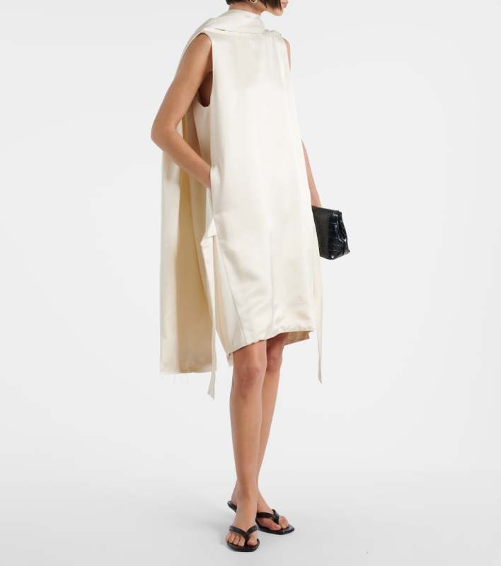Toteme Cocoon deconstructed satin minidress