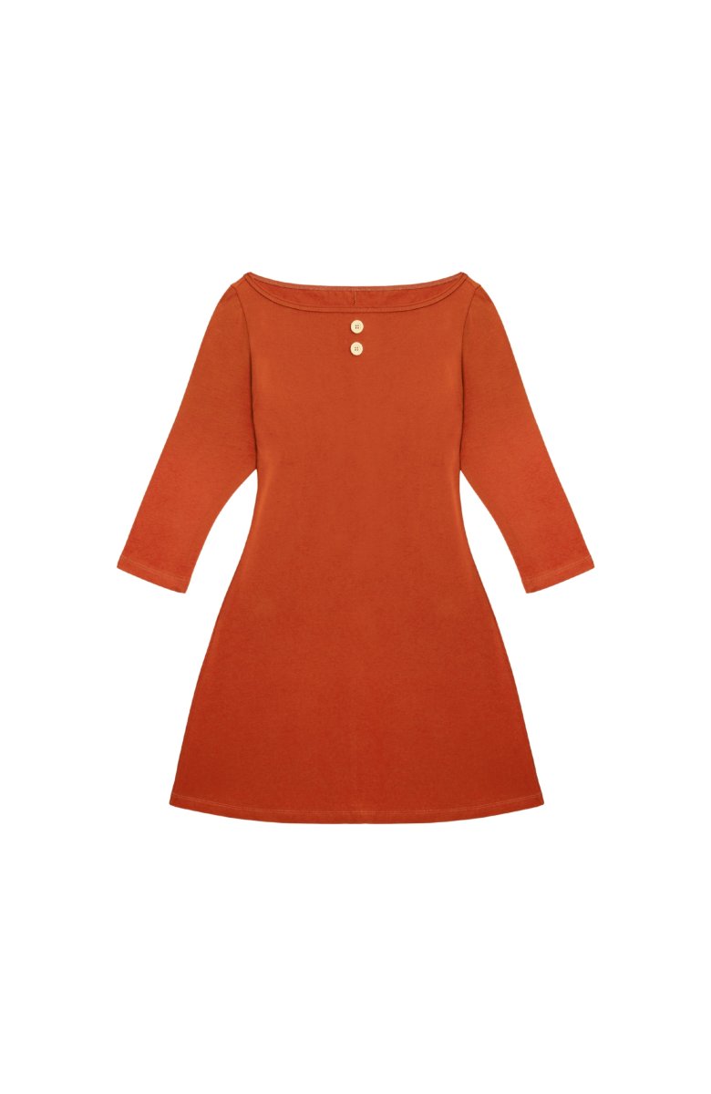 Oddli 3/4 Sleeve Boat Neck Dress
