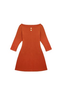 Oddli 3/4 Sleeve Boat Neck Dress