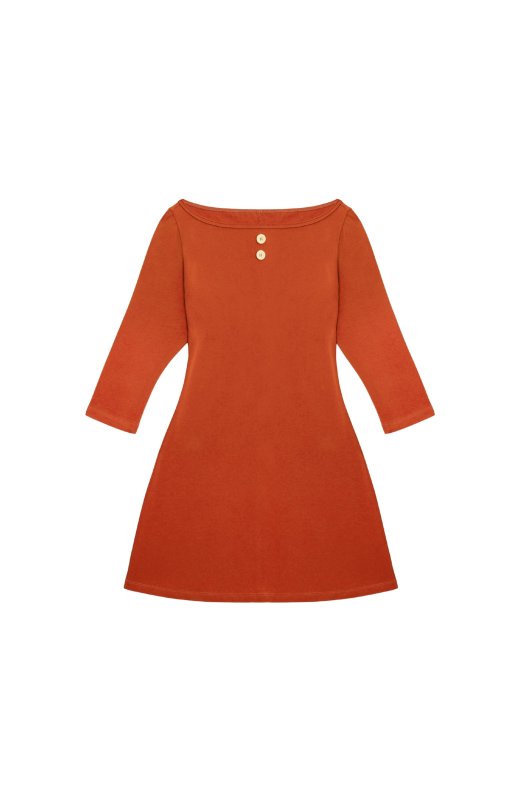 Oddli 3/4 Sleeve Boat Neck Dress