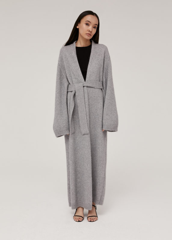 BAZILIKA 100% cashmere oversized long cardigan