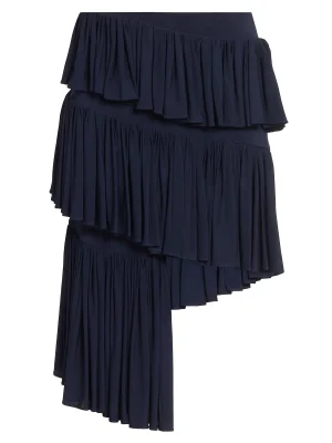 ALAIA Spiral Tiered Ruffled Asymmetric Skirt