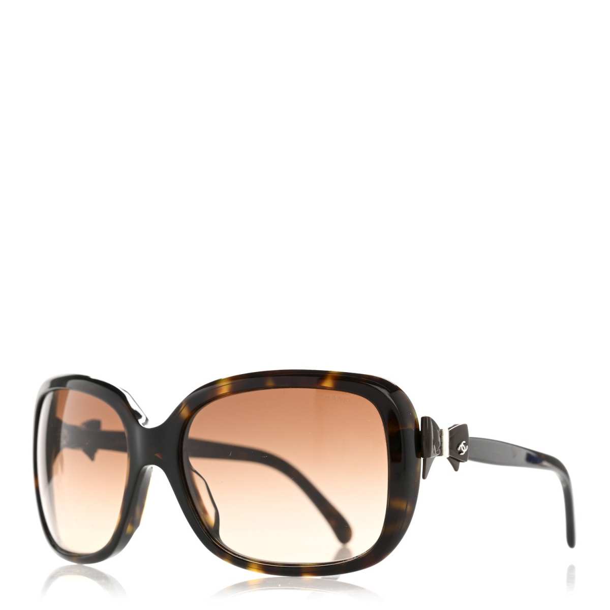 CHANEL Acetate CC Bow Sunglasses 5171-A Tortoise