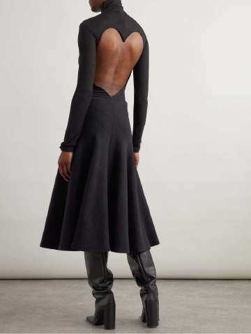 ALAIA Open-back jersey turtleneck bodysuit