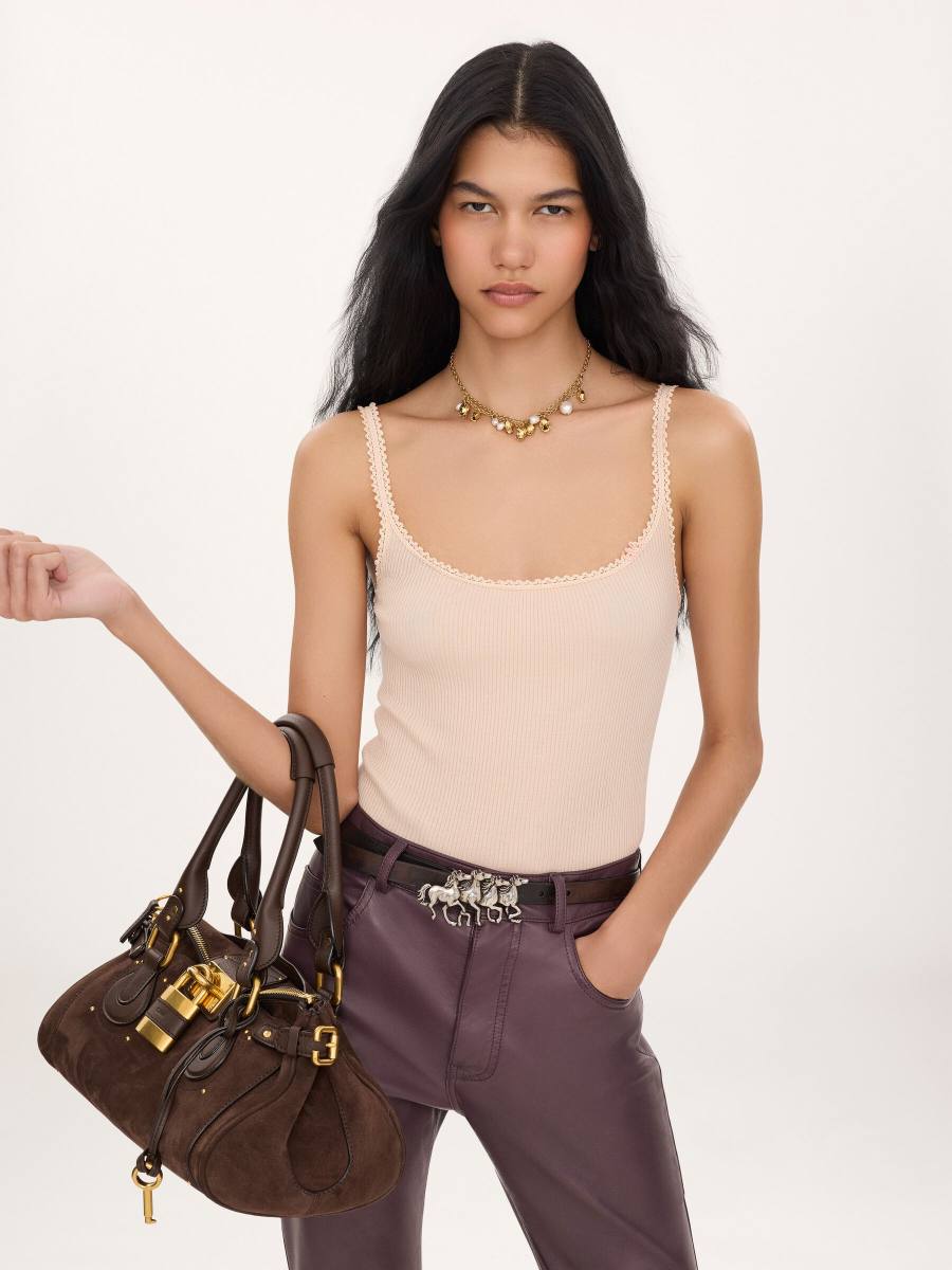 Chloe Fitted tank top in cotton