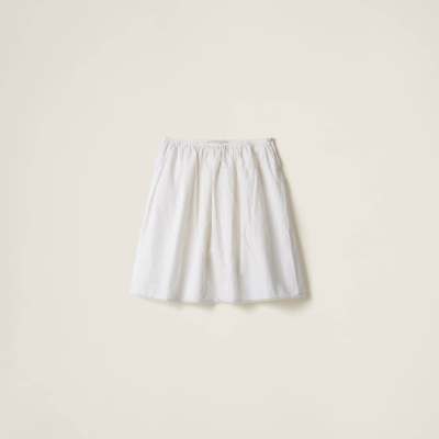 MIU MIU Slubbed poplin skirt