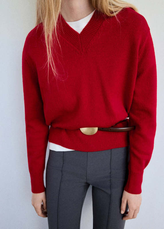 MANGO V-neck knit sweater