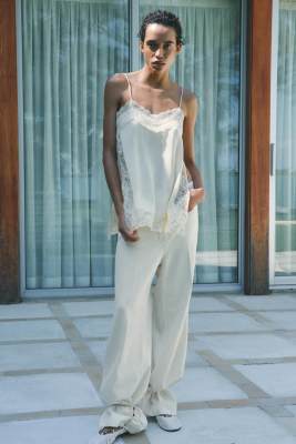 ZARA ZW COLLECTION LACE SLIT TOP