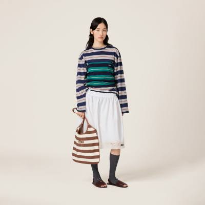MIU MIU Striped jersey top