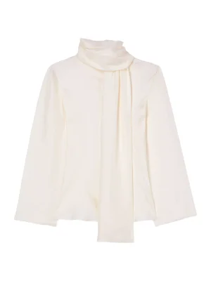 ROHE Silk Foulard Long-Sleeve Top