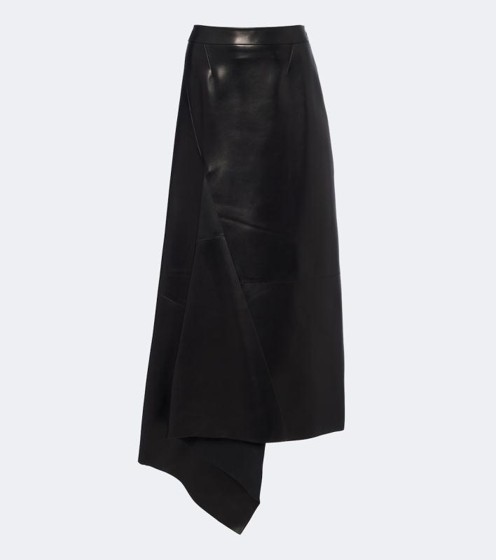 Givenchy Asymmetric leather maxi skirt