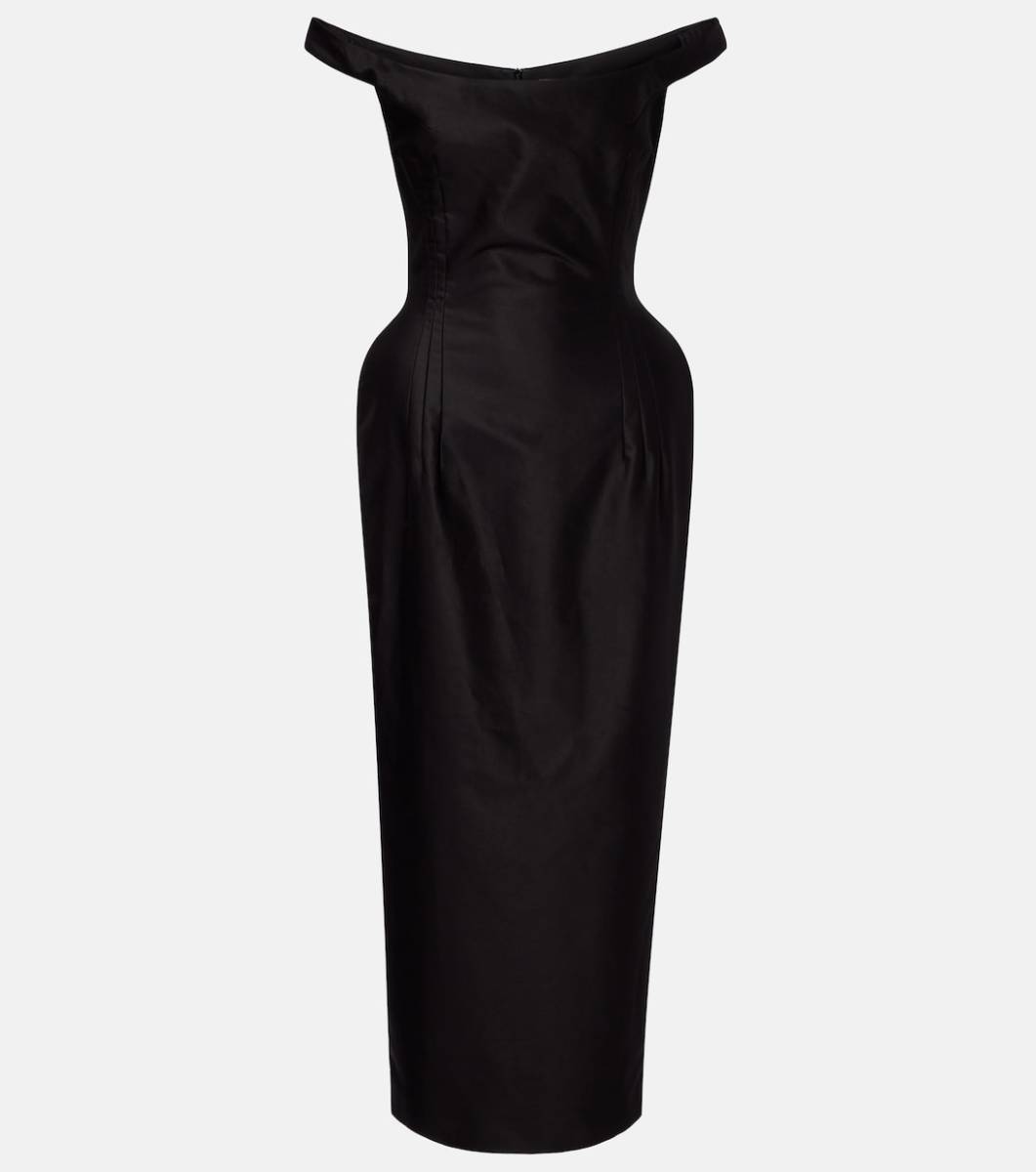MAGDA BUTRYM Off-shoulder cotton bustier dress