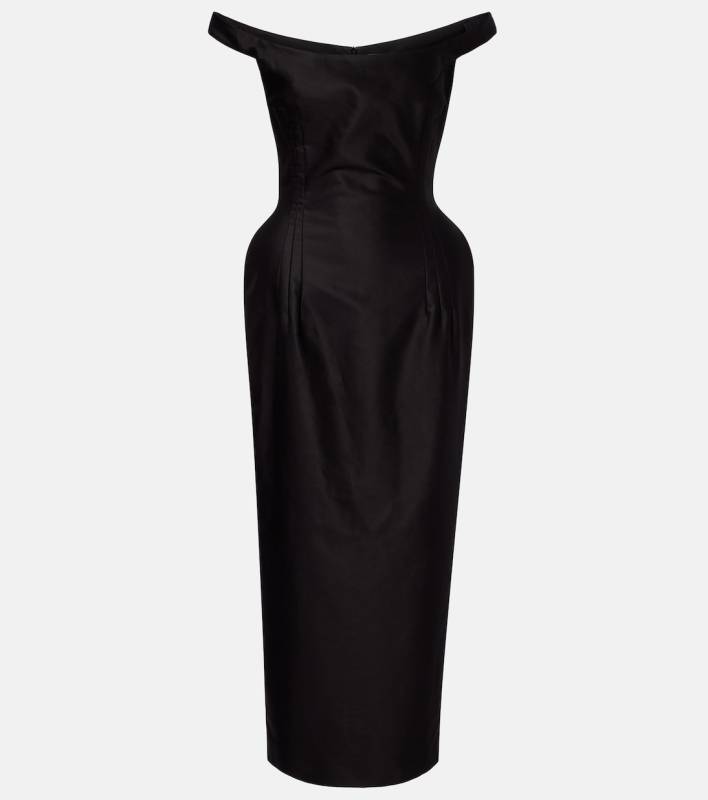 MAGDA BUTRYM Off-shoulder cotton bustier dress