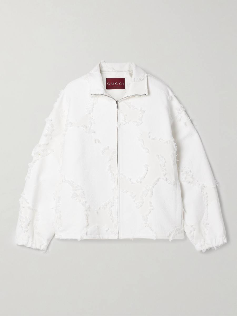 Gucci Poppy fil coupé jacquard jacket
