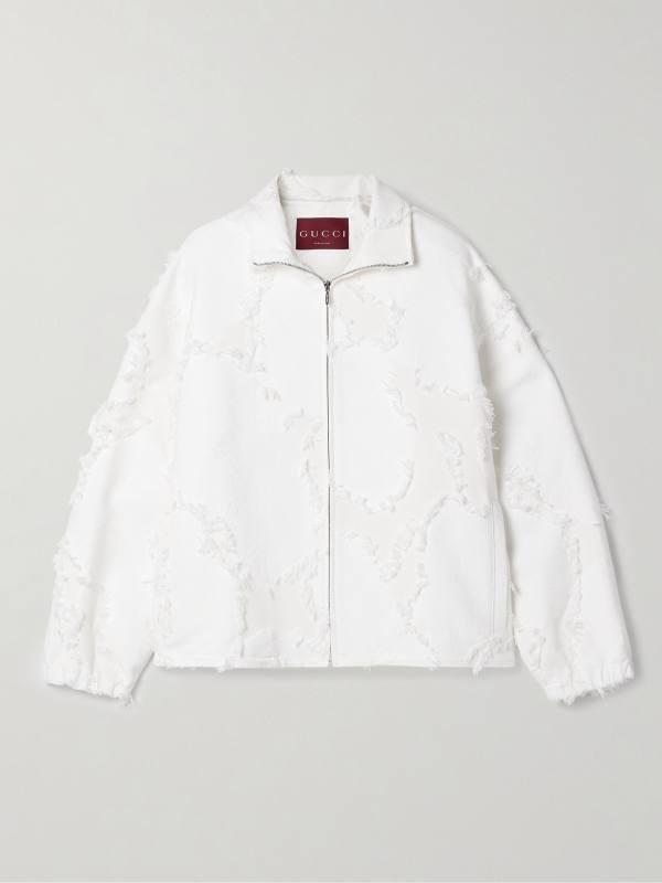 Gucci Poppy fil coupé jacquard jacket
