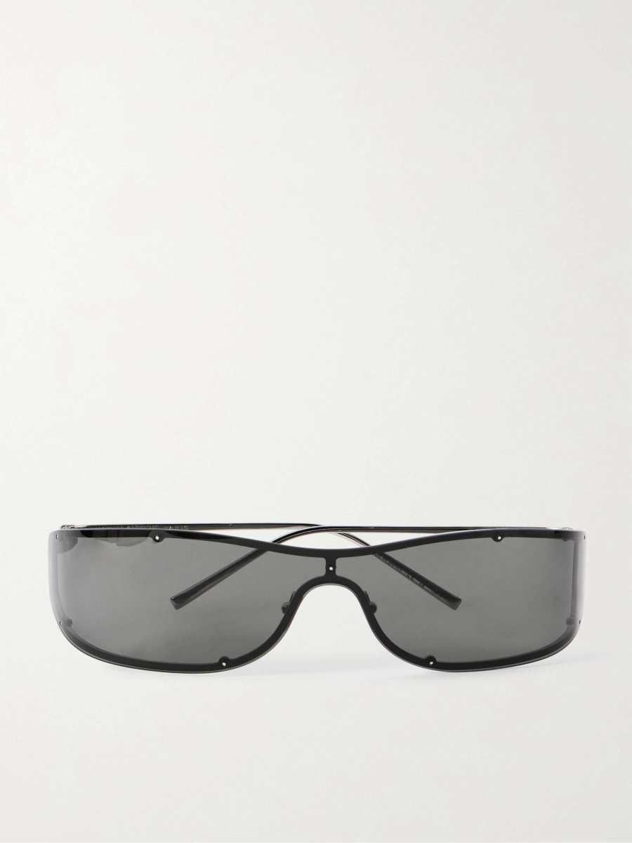 Saint Laurent D-frame silver-tone sunglasses