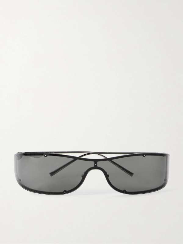 Saint Laurent D-frame silver-tone sunglasses