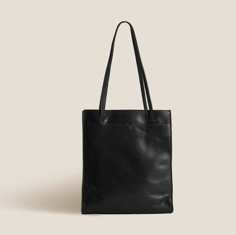 Parker Thatch Magazine Tote - Heritage "Broken-In" Leather Black