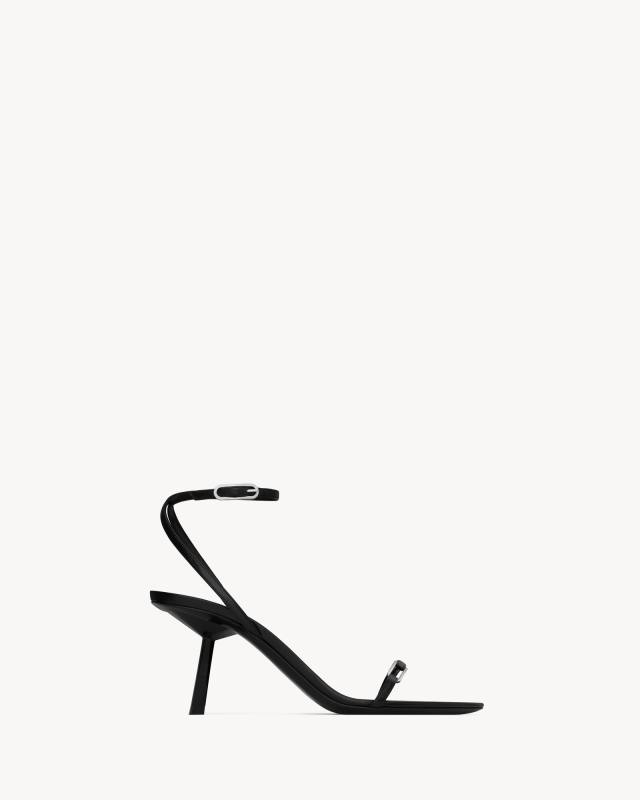Saint Laurent 75mm Kitty leather sandals