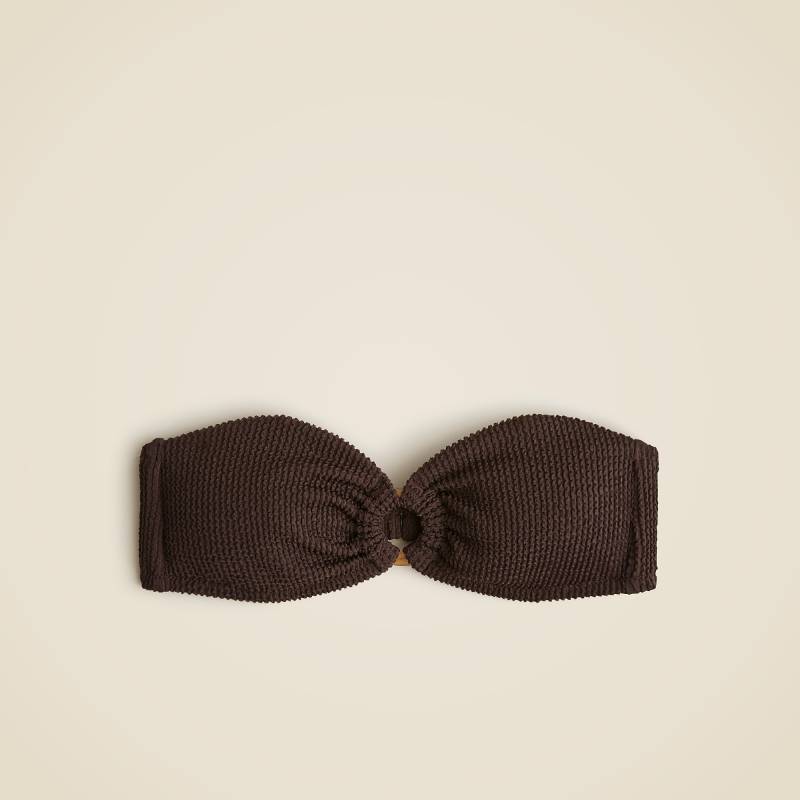 J.Crew Bandeau scrunchie bikini top with O-ring