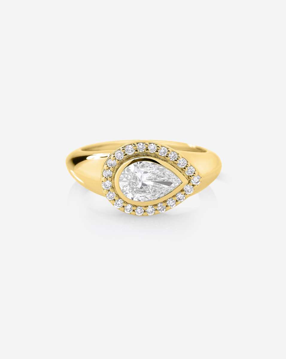 Ring Concierge Halo Lab Diamond Signet Ring