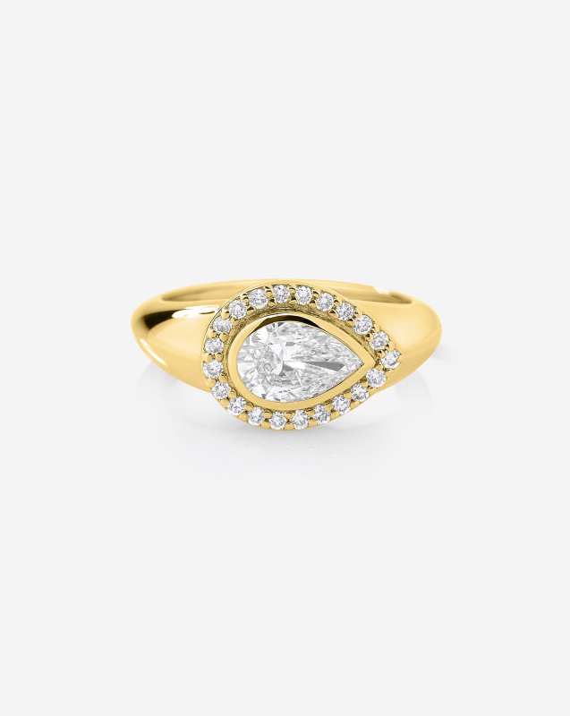 Ring Concierge Halo Lab Diamond Signet Ring