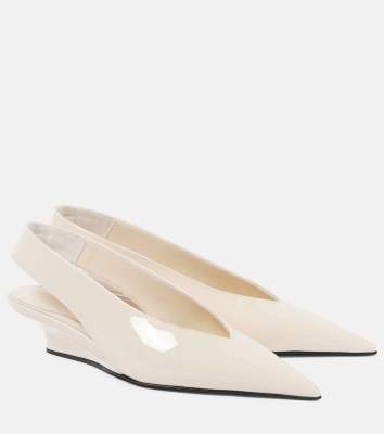 Toteme Patent leather slingback wedges