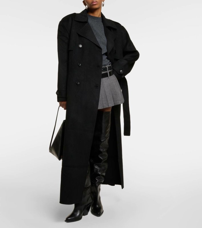 The Frankie Shop Nikola wool and cashmere trench coat