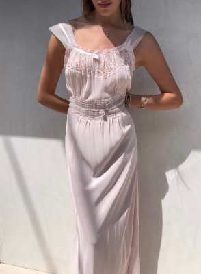 Villa Amour Vintage Vintage Light Pink Slip Dress