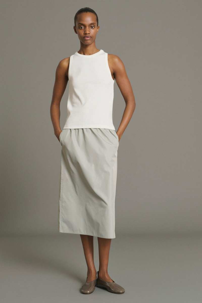Soeur Elasticated skirt in silk taffeta