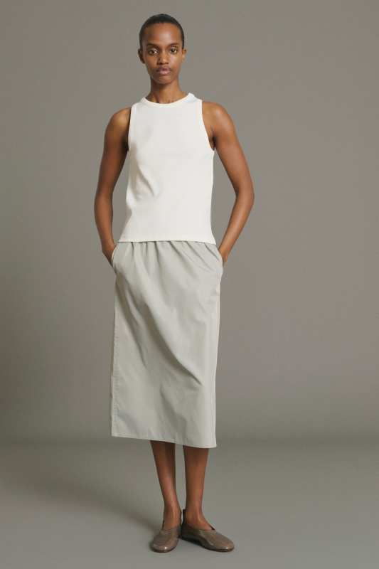 Soeur Elasticated skirt in silk taffeta