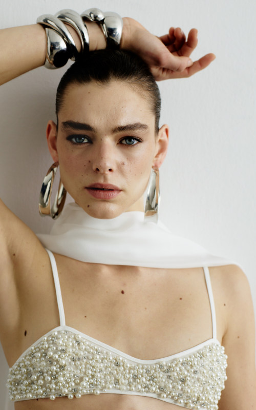THE NEW ARRIVALS ILKYAZ OZEL Sae Éclair De Perles Bralette