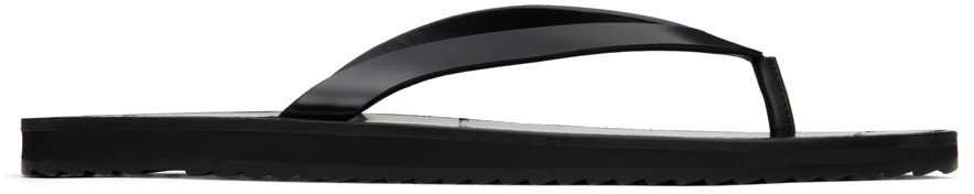The Row Black City Sandals