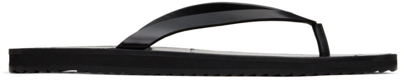 The Row Black City Sandals