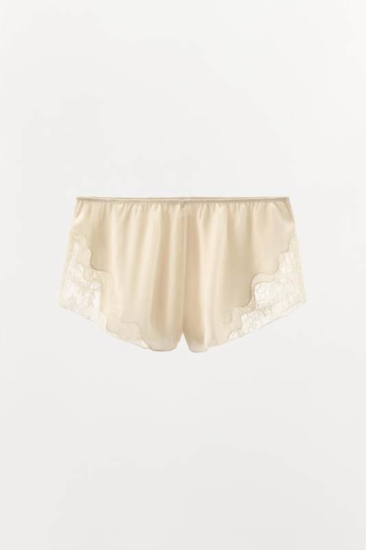 ZARA LACE TRIM PAJAMA SHORTS