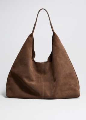 & Other Stories Large Suede Tote Bag