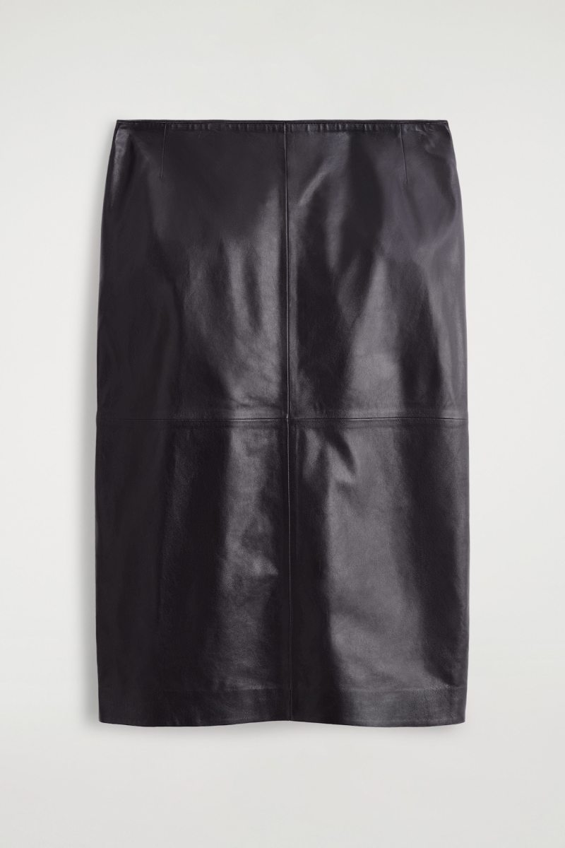 COS LEATHER PENCIL SKIRT