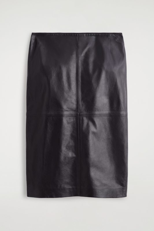 COS LEATHER PENCIL SKIRT