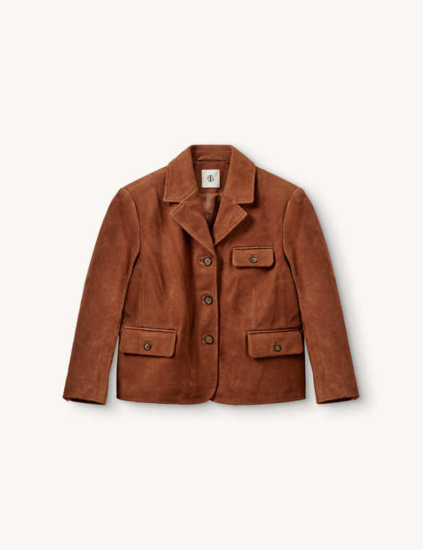 The Garment Suede Fitted Jacket Hazelnut