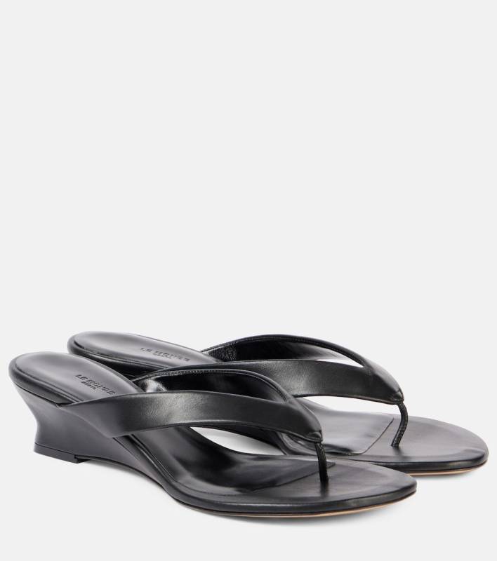 Le Monde Beryl Leather wedge sandals